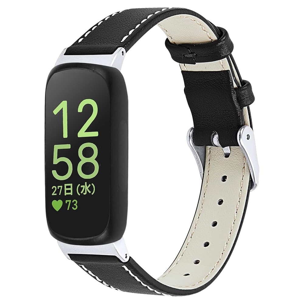 Amazon.co.jp: For Fitbit Inspire 3用 交換バンド 本革製 軽量